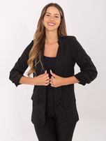 Czarna wizytowa marynarka z aplikacjami 