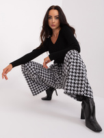 Hurt Czarno-białe wzorzyste spodnie materiałowe