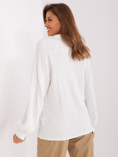 Hurt Ecru luźna bluzka koszulowa z dekoltem V