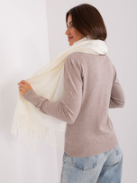 Hurtownia Ecru jednokolorowy szal damski