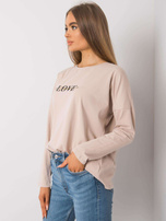 Jasnobeżowa bluzka z długim rękawem Rochester RUE PARIS