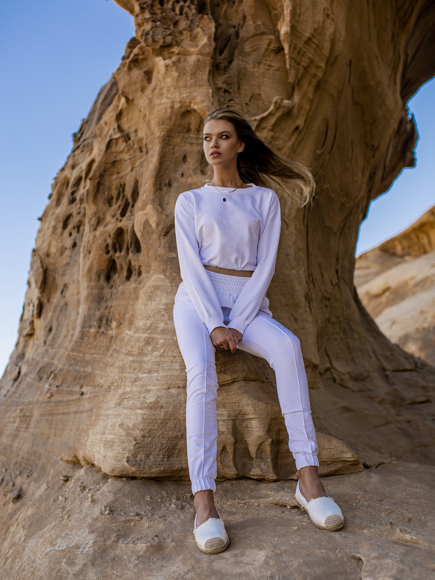 White casual set Laila RUE PARIS