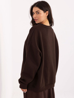 Ciemnobrązowa bluza z okrągłym dekoltem RUE PARIS