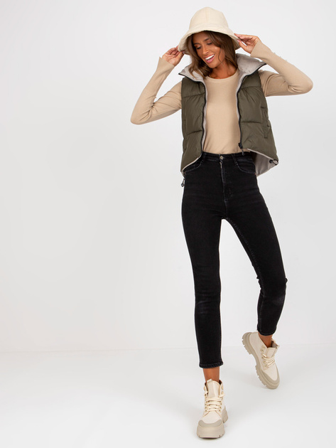 Hurt Khaki dwustronna kamizelka puchowa z pikowaniem