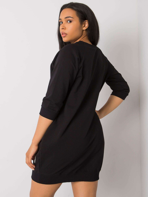 Czarna bawełniana sukienka plus size Karissa
