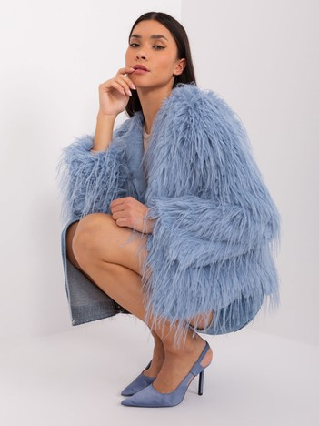 Hurt Szaro-niebieska kurtka przejściowa z podszewką