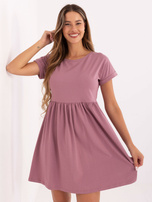 Hurt Brudnoróżowa sukienka basic z bawełny  Dita RUE PARIS 