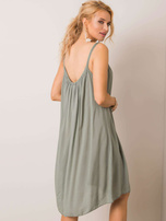 Khaki sukienka na ramiączkach Polinne