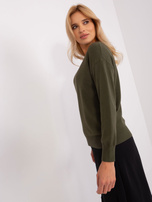 Hurt Khaki classic sweater with a round neckline.
