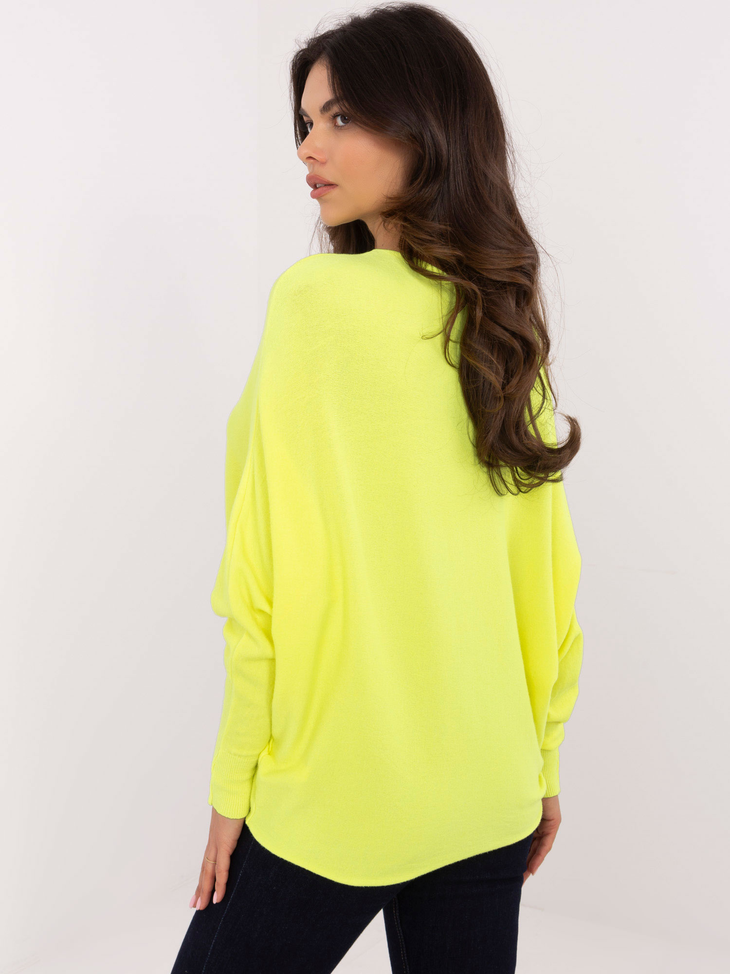 Sweter fluo żółty