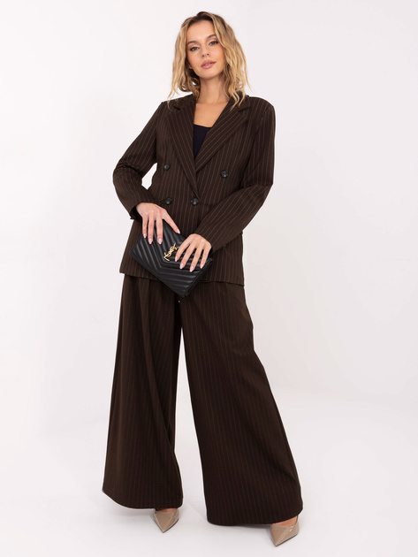 Ciemnobrązowa marynarka z imitacją kieszeni RUE PARIS