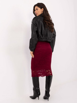 Burgundy lace skirt with lining RUE PARIS.