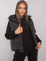 Czarny komplet z kamizelką Aysel