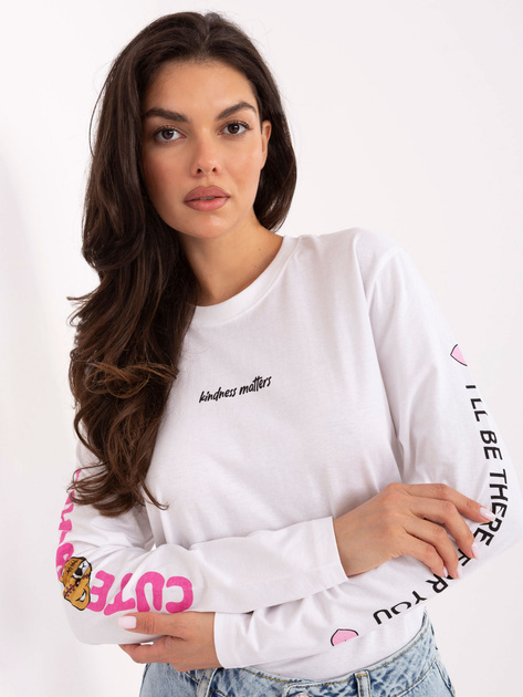 Biała bluzka z nadrukiem na plecach SUBLEVEL 