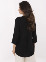 Schwarze Damenbluse aus Viskose SUBLEVEL.