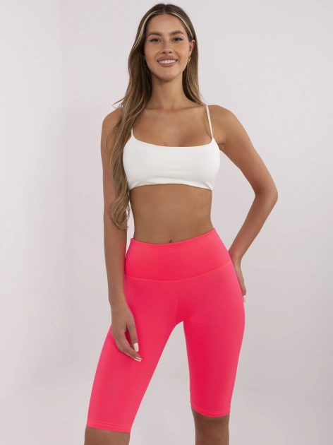 Fluo różowe sportowe szorty kolarki Serena