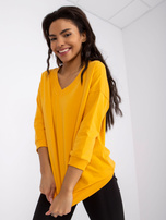 Bright orange blouse basic Oliwia