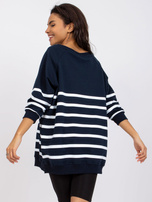 Granatowo-biała bluza w paski Sydney RUE PARIS 