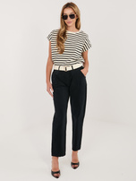 Czarne sztruksowe spodnie z kieszeniami  