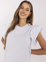 Biało-czarna letnia sukienka w groszki 