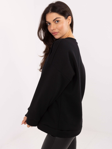 Czarna bluza z nadrukiem buldoga francuskiego