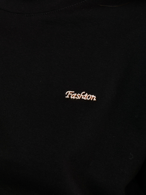 Czarna damska bluza oversize bez kaptura