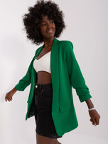 Hurt Ciemnozielona damska marynarka bez zapięcia 