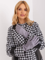 Hurt Szare ocieplane rękawiczki damskie 