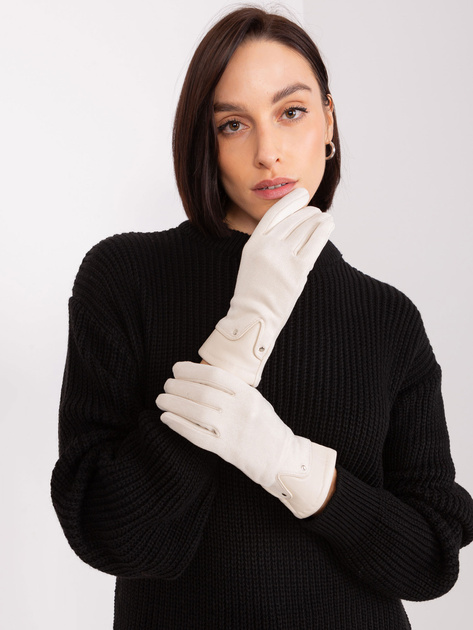 Hurt Jasnobeżowe damskie rękawiczki damskie