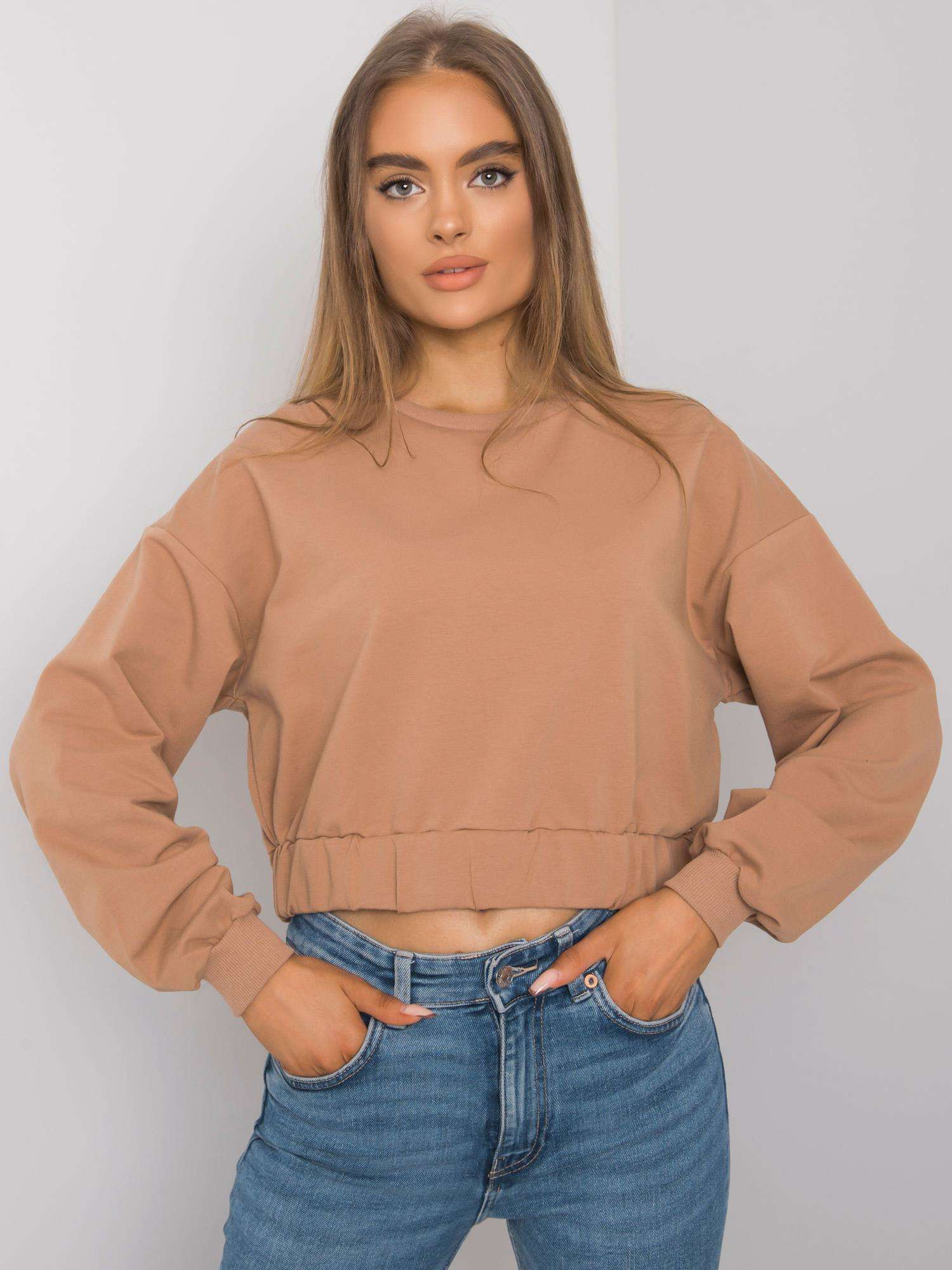 Camel cotton women's sweatshirt Elain