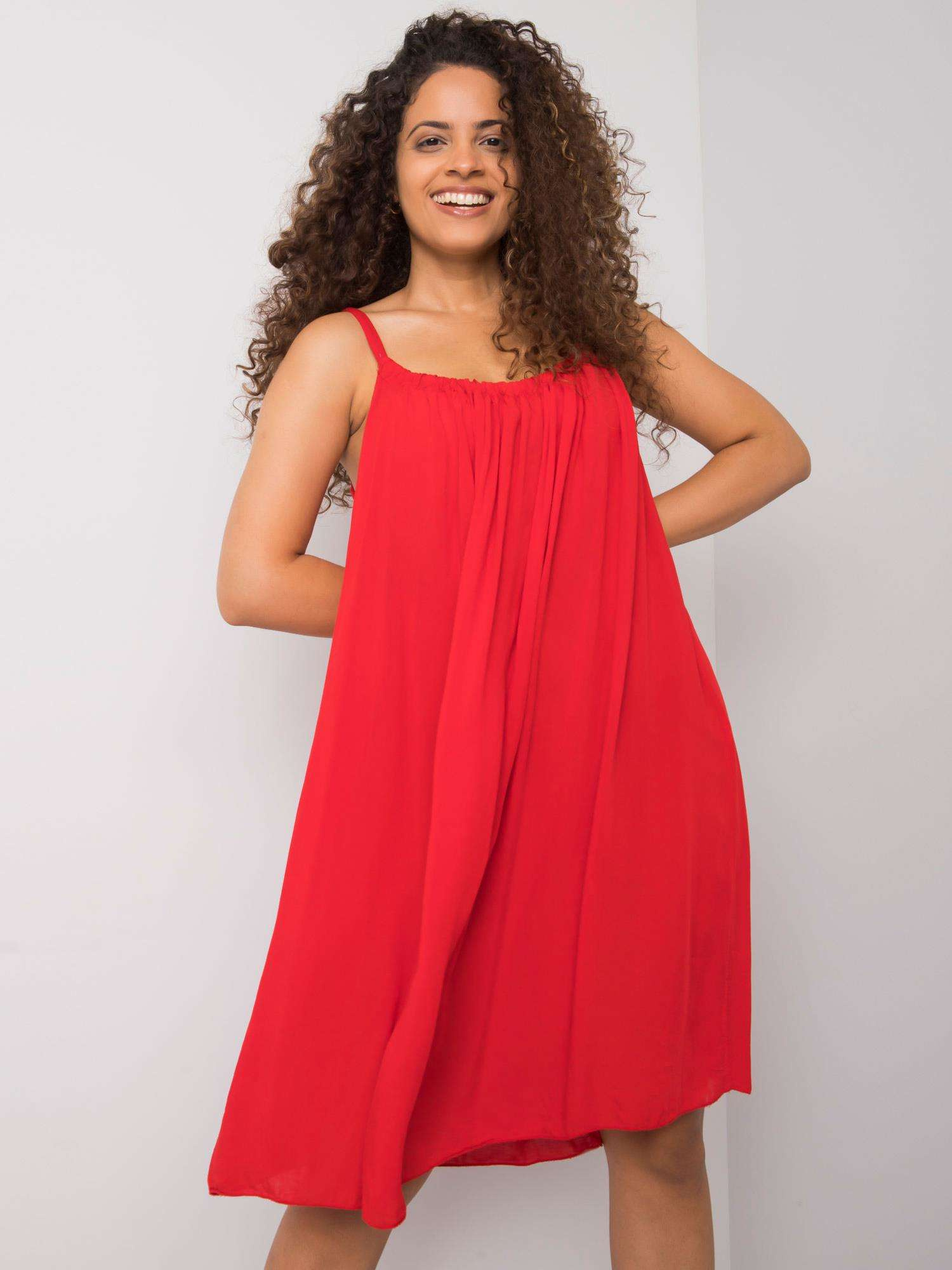 Red dress with straps Polinne OCH BELLA.