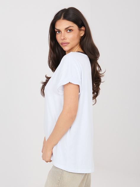 Biała casualowa bluzka oversize z bawełny