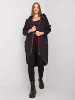 Czarno-czerwona bluza z kieszeniami Saige