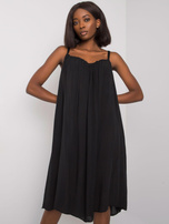 Czarna sukienka na ramiączkach Polinne OCH BELLA