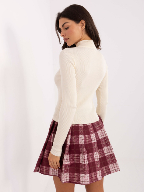 Ecru dopasowany sweter w prążek STITCH & SOUL