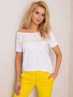 Biały t-shirt Pauline RUE PARIS