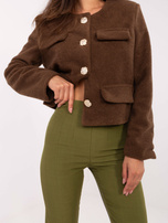 Oliwkowe spodnie cygaretki bez kieszeni RUE PARIS