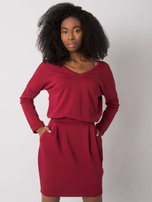 Bordowa sukienka Kloe RUE PARIS