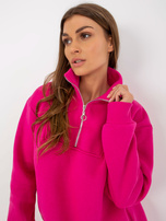 Hurt Fuksjowa dresowa sukienka basic o długości mini