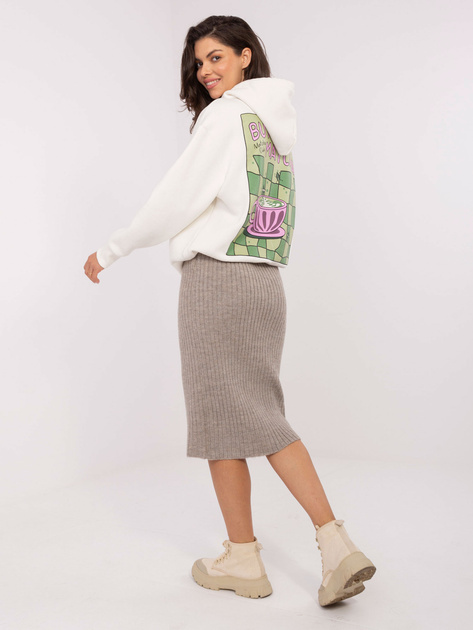 Ciemnobeżowa spódnica w szeroki prążek SUBLEVEL