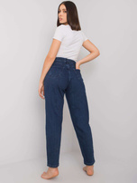 Niebieskie proste jeansy plus size Johana