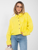 Żółta jeansowa kurtka oversize RUE PARIS 