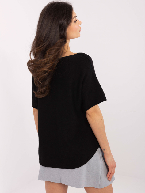 Hurt Czarny dwustronny sweter z dekoltem V