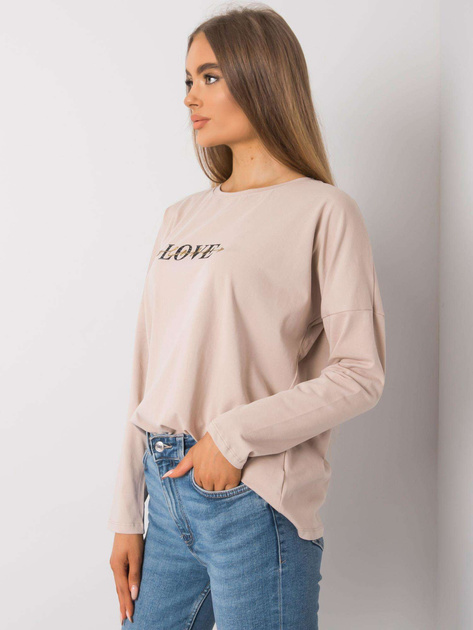 Jasnobeżowa bluzka z długim rękawem Rochester RUE PARIS