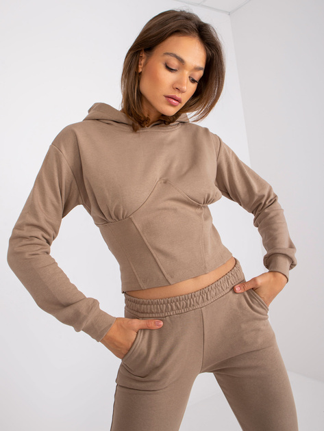 Beżowy komplet dresowy ze spodniami Neele