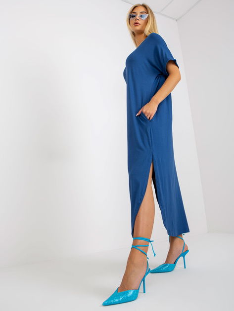 Ciemnoniebieska sukienka oversize z bawełny OCH BELLA