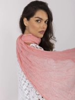 Łososiowa marszczona chusta z wiskozy