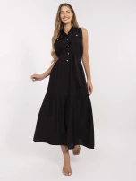 Black summer dress with pockets.