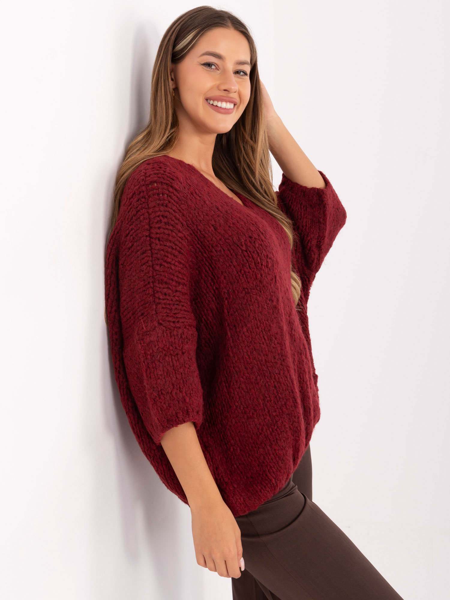 Sweter bordowy