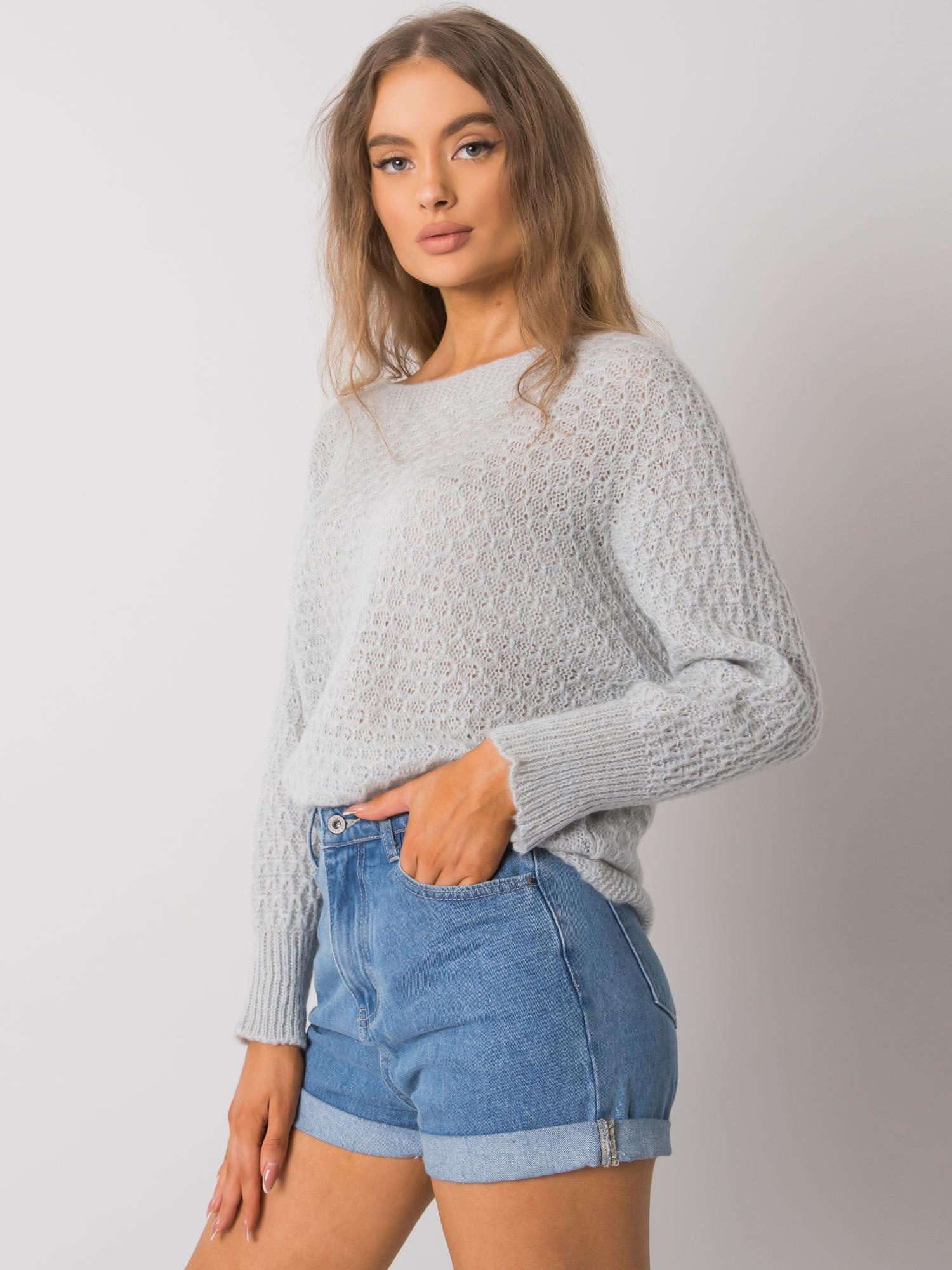 Szary sweter oversize Layana OCH BELLA 